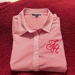 Tommy Hilfiger, like new dress shirt, pin stripes